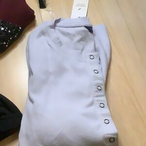 Denver Hayes BWNT light blue/off-white button up shirt